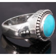 Ezüst Gyűrű Türkiz Drágakővel és Egészség Felirattal