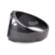 Gravírozható Fekete Titánium Férfi Gyűrű