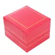 Kép 1/2 - Gyűrűs doboz - Piros műbőr arany csíkkal