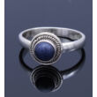 Sterling Ezüst Kaboson Gyűrű Lápisz Lazulival