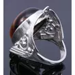 Kép 4/4 - Sterling Ezüst Kaboson Gyűrű Tigrisszemmel