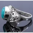 Kép 2/4 - Sterling Ezüst Kaboson Gyűrű Türkizzel