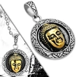 Kép 1/2 - Nemesacél Szerencsehozó Mosolygó Buddha Medál
