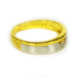 Sterling Ezüst Aranyozott Jegygyűrű Cirkóniával