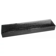 Fekete műbőr ékszerdoboz láncnak és karláncnak