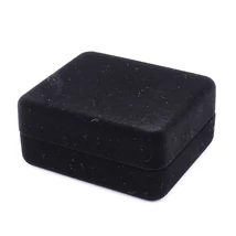 Bársony Fülbevaló- és Szett Doboz - Fekete