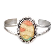 Ezüst Karkötő Gyöngyház Berakással