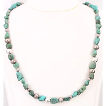 Ezüst és Türkiz Drágakő Nyaklánc Ezüst és Türkiz Drágakő Nyaklánc