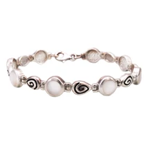 Ezüst Karkötő Gyöngyházzal Ezüst Karkötő Gyöngyházzal