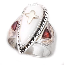 Ezüst és 14K Arany Gyűrű