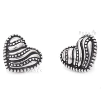 Ezüst Szív Fülbevaló