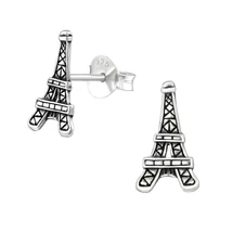 Sterling Ezüst Eiffel Torony Fülbevaló