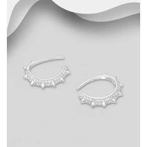 Sterling Ezüst Tüskés Füldísz Cirkóniával