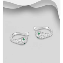 Sterling Ezüst Kígyó Füldísz Cirkóniával