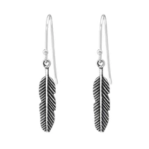 Sterling Ezüst Fülbevaló Madártollal