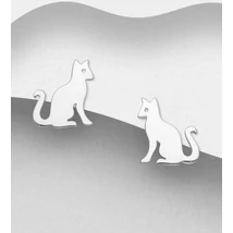 Sterling Ezüst Cica Fülbevaló