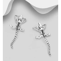 Sterling Ezüst Fülgyűrű Gekkóval