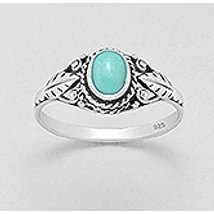 Sterling Ezüst Gyűrű Türkizzel