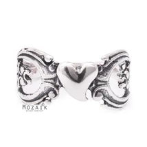 Ezüst Gyűrű Romantikus Szív Mintával