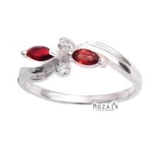 Ezüst Gyűrű Bordó Cirkóniával