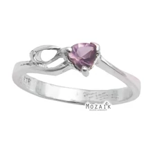 Ezüst Gyűrű Lila Cirkóniával