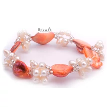 Igazgyöngy és Gyöngyház Karkötő