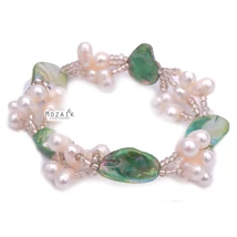 Igazgyöngy és Gyöngyház Karkötő