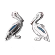 Gólya Fülbevaló Türkiz Intarziával Gólya Fülbevaló Türkiz Intarziával