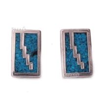 Fülbevaló Türkiz Intarziával