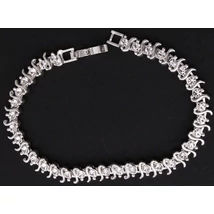 Elegáns Bizsu Karkötő Fehér Kővel