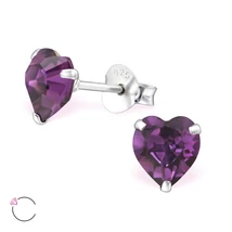 Sterling Ezüst Bedugós Fülbevaló Kristállyal