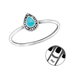 Sterling Ezüst Midi Gyűrű Türkizzel