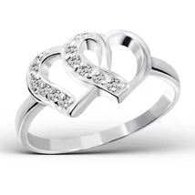 Elegáns Sterling Ezüst Gyűrű Cirkónia Kövekkel