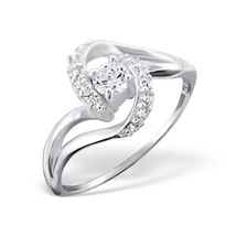 Elegáns Sterling Ezüst Gyűrű Cirkónia Kövekkel