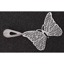 Nemesacél Pillangós Fülbevaló