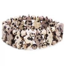 Dalmata Jáspis Drágakő Karkötő