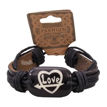 Bőrkarkötő Nyilas Szív Szimbólummal