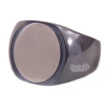 Gravírozható Fekete Titánium Férfi Gyűrű Gravírozható Fekete Titánium Férfi Gyűrű