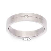 Titánium Karika Gyűrű Cirkóniával