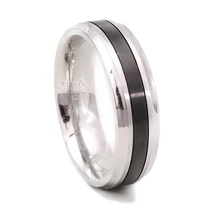 Nemesacél Karika Gyűrű PVD Díszítéssel