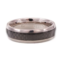 Titánium Karikagyűrű Karbon Berakással