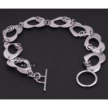 Ezüst Szíves Karkötő