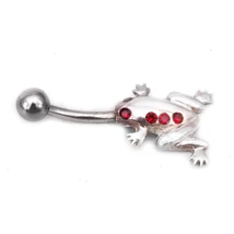 Nemesacél és Ezüst Piercing Cirkóniával - Béka Nemesacél és Ezüst Piercing Cirkóniával - Béka
