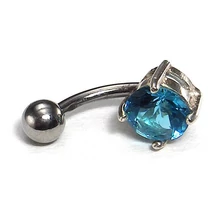 Nemesacél és Ezüst Piercing Cirkóniával