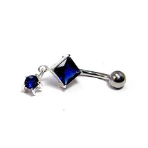Nemesacél és Ezüst Piercing Cirkóniával