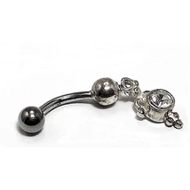 Nemesacél és Ezüst Piercing Cirkóniával Nemesacél és Ezüst Piercing Cirkóniával