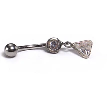 Nemesacél és Ezüst Piercing Cirkóniával