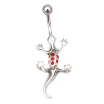 Nemesacél és Ezüst Piercing Cirkóniával - Gyík Nemesacél és Ezüst Piercing Cirkóniával - Gyík