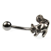 Nemesacél és Ezüst Piercing - Mókus