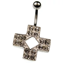 Nemesacél és Ezüst Piercing Cirkóniával